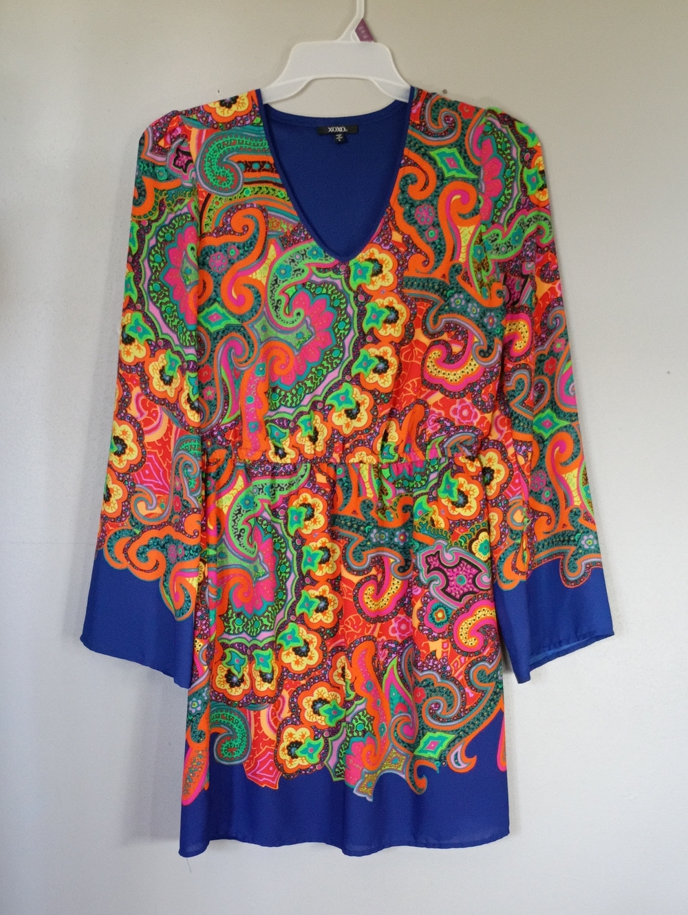 XOXO Women's Multi Colored Midi Dress Size L